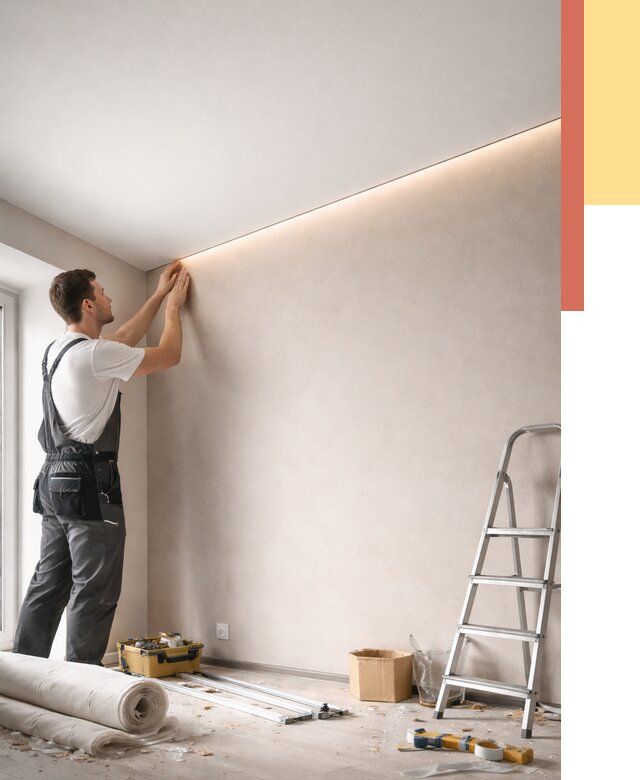 Теневые натяжные потолки в прохладном от 8883 руб. под ключ | ОТДЕЛОЧНИК-Прх