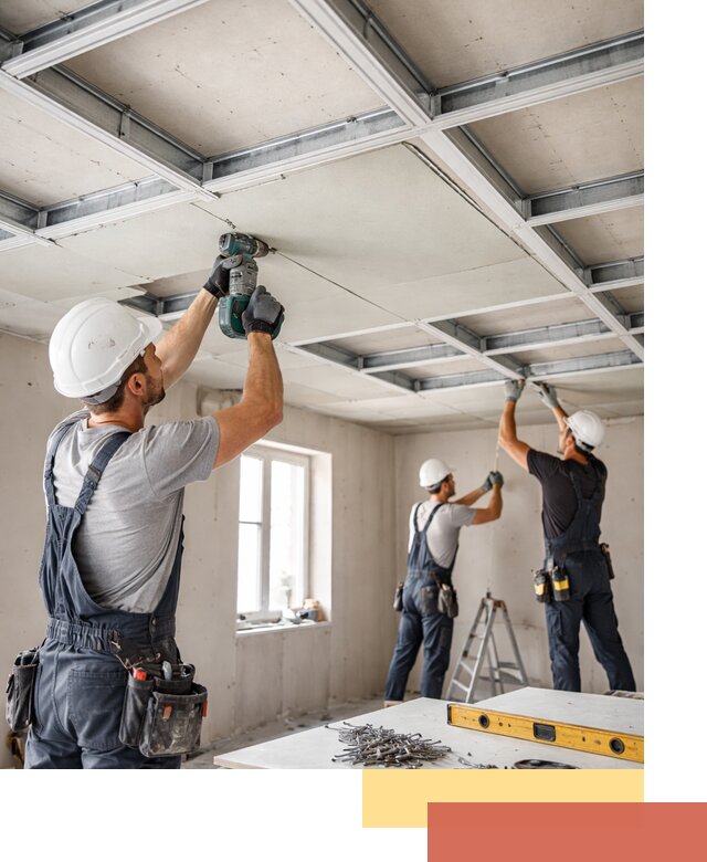 Кессонный потолок из гипсокартона под ключ в прохладном