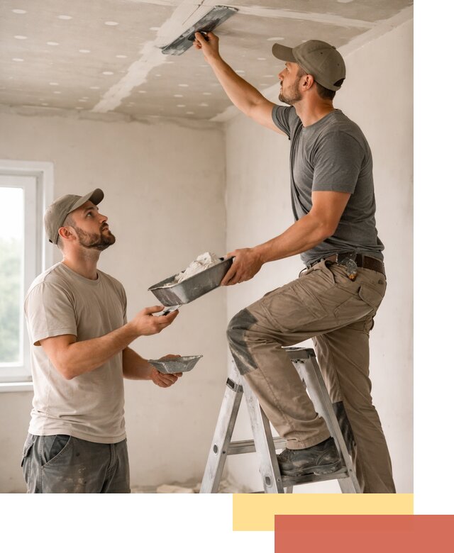 Шпаклевка потолка из гипсокартона в прохладном качественно и быстро