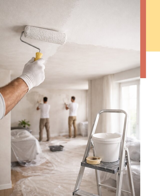 Покраска потолка акриловой краской в прохладном от 2708 руб. | ОТДЕЛОЧНИК-Прх