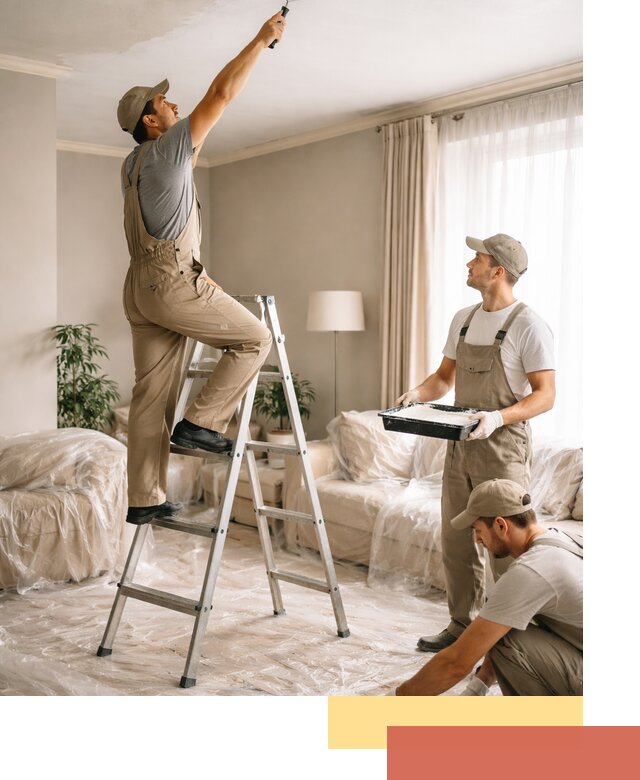 Покраска потолков акриловой краской в прохладном качественно и быстро