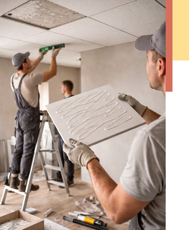 Монтаж потолочной плитки в прохладном от 4875 руб. — быстро и недорого | ОТДЕЛОЧНИК-Прх