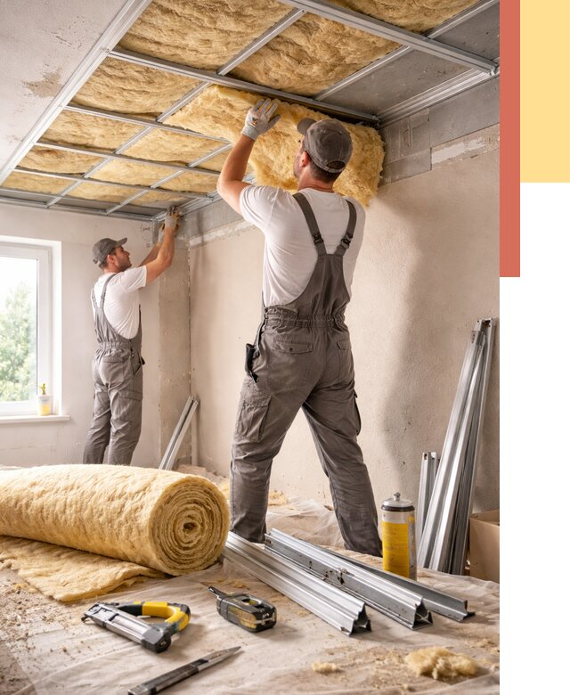 Утепление потолка в прохладном от 7800 руб/м2 — недорого, быстро, под ключ | ОТДЕЛОЧНИК-Прх