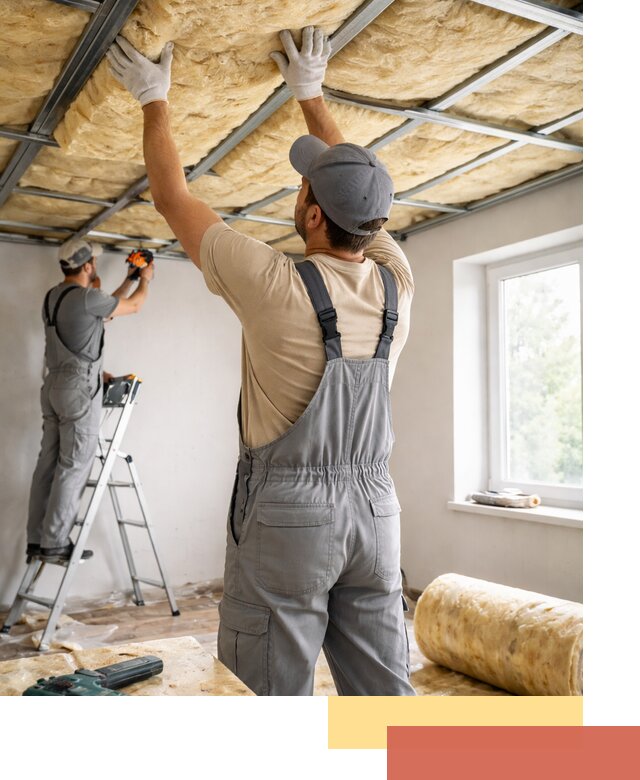 Утепление потолка под ключ в прохладном качественно и быстро