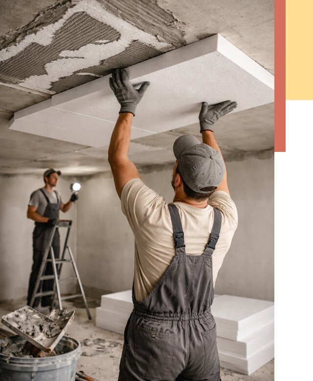 Утепление потолка пенопластом в прохладном от 4875 руб/м2 — недорого и быстро | ОТДЕЛОЧНИК-Прх