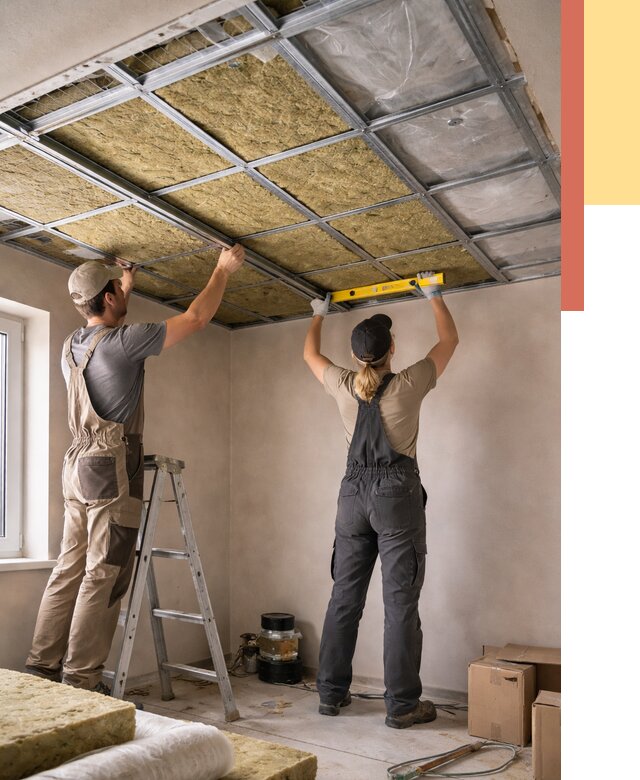 Шумоизоляция потолка в прохладном от 1354 руб. под ключ — услуги ОТДЕЛОЧНИК-Прх