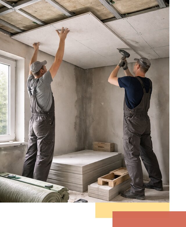 Шумоизоляция потолка панелями ЗИПС в прохладном